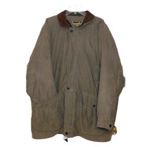 90s RFT Men's jacket/winter coat. Leather collar. Full zip out down liner.